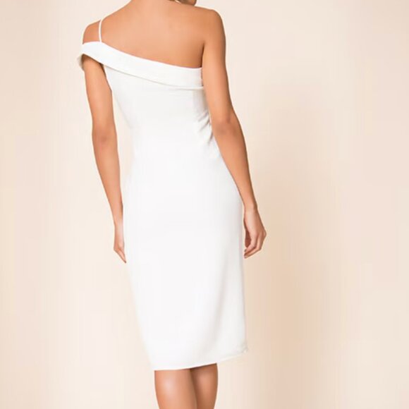 Superdown Jillian Asymmetric Midi Dress - White - Picture 2 of 5